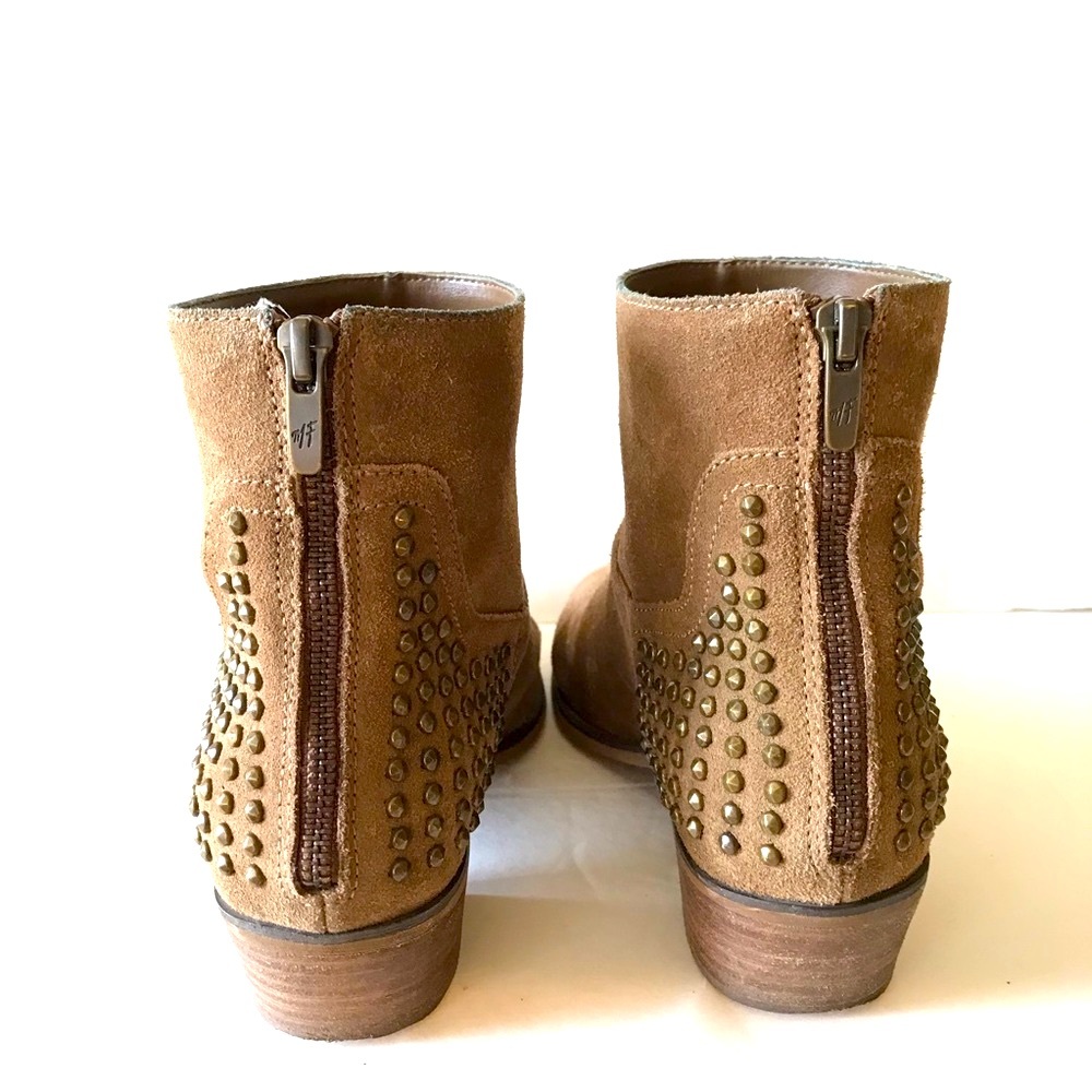 Marc Fisher 7.5 Brown Suede Leather Studded Bootie - image 3